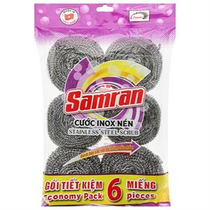 Bộ 6 miếng chùi nồi sợi inox Samran IN-2ST