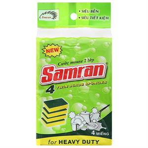 Bộ 4 miếng rửa chén mouse 2 lớp Samran SA-4
