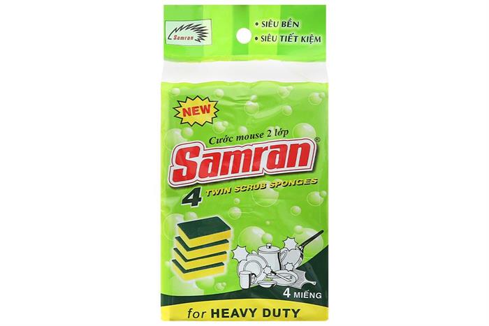 Bộ 4 miếng rửa chén mouse 2 lớp Samran SA-4