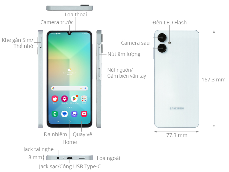 Samsung Galaxy A06 4GB/128GB - Chính hãng, nhiều khuyến mãi