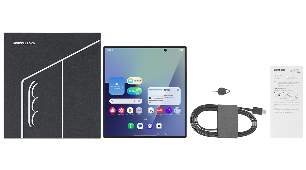 Bộ sản phẩm gồm: Hộp, Sách hướng dẫn, Cây lấy sim, Cáp Type C