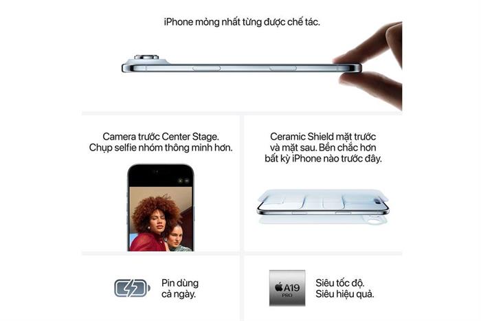 Điện thoại iPhone Air 256GB Màu Đen Không Gian