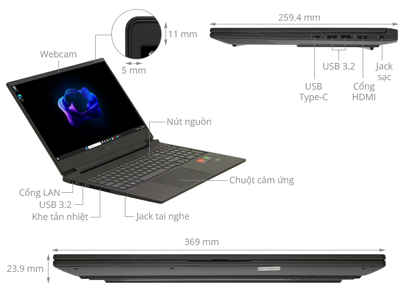 HP Gaming VICTUS 16 s0138AX R7 7840HS/32GB/512GB/8GB RTX4070/144Hz/Win11 (9Q985PA)