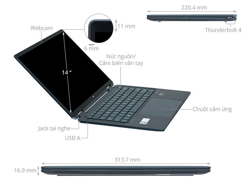 HP Spectre X360 14 eu0050TU Ultra 7 155H/32GB/1TB/Win11 (A19BLPA)