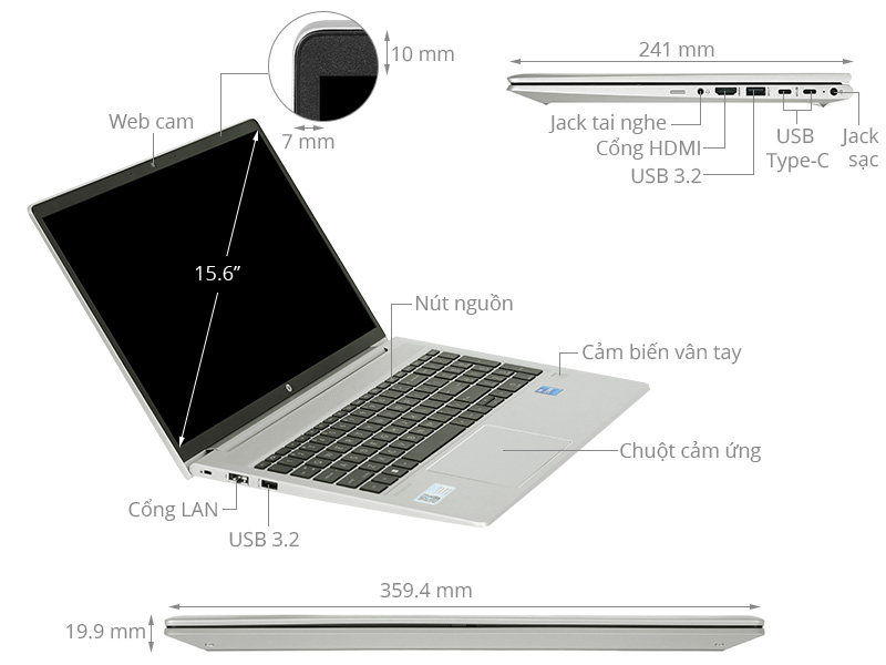HP Probook 450 G10 - 9H1N5PT (i5 1335U, 16GB, 512GB, Full HD, Win11)