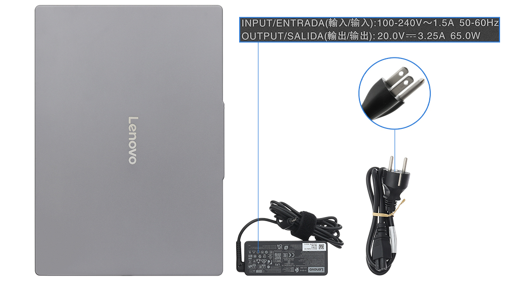 Bộ sản phẩm gồm: Sách hướng dẫn, Thùng máy, Sạc Laptop Lenovo ( 65W )