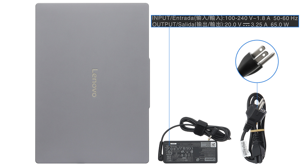 Bộ sản phẩm gồm: Sách hướng dẫn, Thùng máy, Sạc Laptop Lenovo ( 65W )