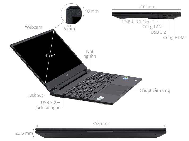 HP Gaming VICTUS 15 fa2732TX - B85LPPA (i5 13420H, 16GB, 512GB, RTX 4050 6GB, Full HD 144Hz, Win11)