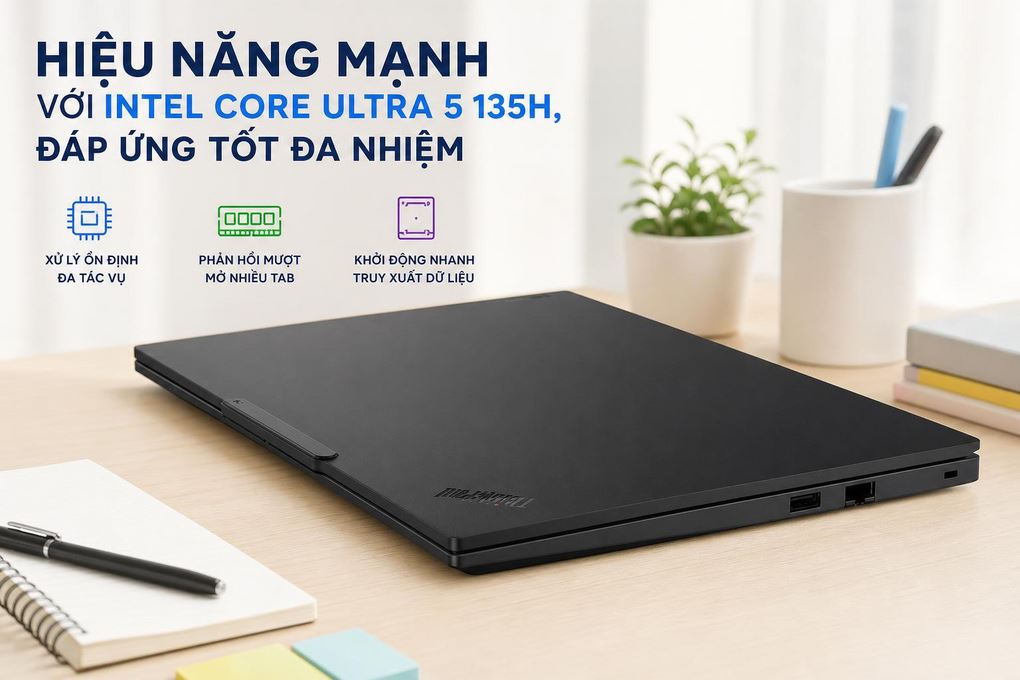 Laptop Lenovo ThinkPad E14 Gen 7 - 21SX00BNVN (Ultra 5 135H, 16GB, 512GB, WUXGA, Win11) Màu Đen