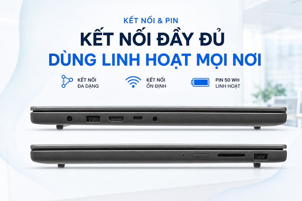Laptop Lenovo IdeaPad Slim 3 15ARP10 - 83K700YUVN (R5 7535HS, 16GB, 512GB, WUXGA, Win11) Màu Xám