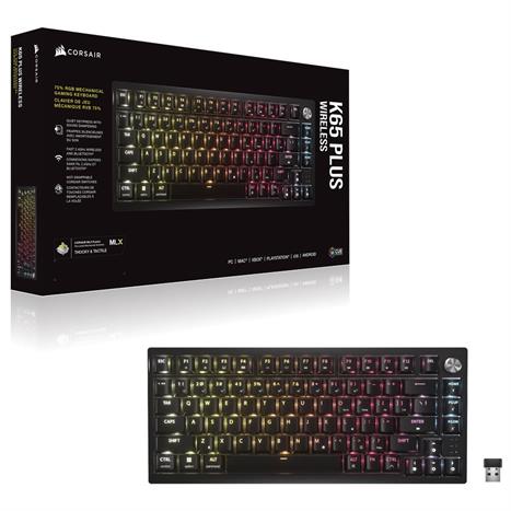 Bàn Phím Cơ Bluetooth Gaming Corsair K65 PLUS Tactile/CH-91D441F-NA Màu Đen
