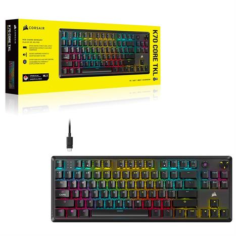 Bàn Phím Cơ Có Dây Gaming Corsair K70 CORE TKL-MLX RED-BLK RGB/CH-911911E-NA Màu Đen
