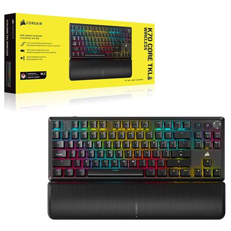 Bàn Phím Cơ Bluetooth Gaming Corsair K70 CORE TKL WL-MLX RED-BLK RGB/CH-914901E-NA Màu Đen