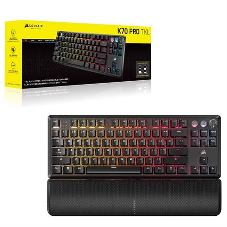 Bàn Phím Cơ Có Dây Gaming Corsair K70 PRO TKL-MGX-BLK RGB/CH-911911G-NA Màu Đen