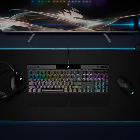 Bàn Phím Cơ Có Dây Gaming Corsair K70 PRO-BLK-OPX Silver-RGB/CH-910941A-NA Màu Đen
