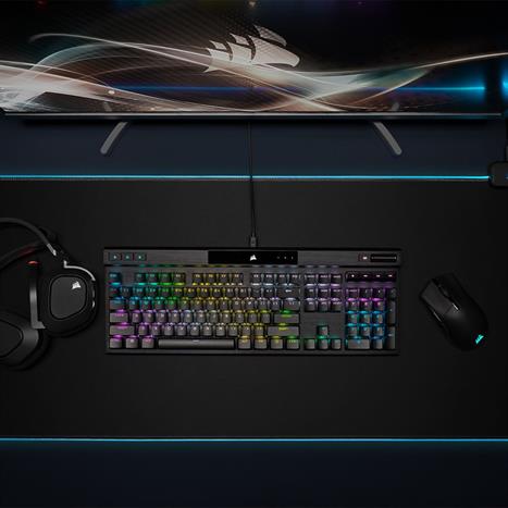 Bàn Phím Cơ Có Dây Gaming Corsair K70 PRO-BLK-OPX Silver-RGB/CH-910941A-NA Màu Đen