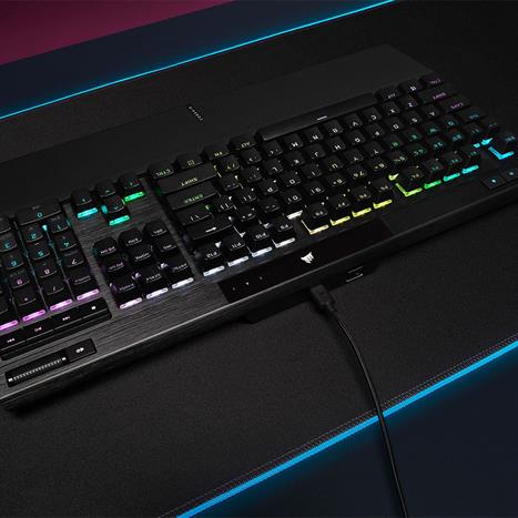 Bàn Phím Cơ Có Dây Gaming Corsair K70 PRO-BLK-OPX Silver-RGB/CH-910941A-NA Màu Đen