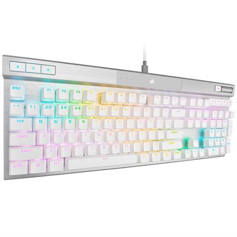 Bàn Phím Cơ Có Dây Gaming Corsair K70 PRO-WHT-OPX Silver-RGB/CH-910951A-NA Màu Trắng