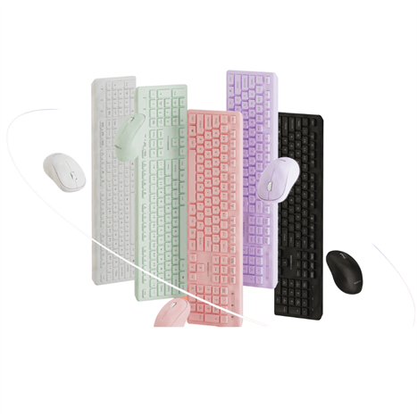 Bộ Bàn Phím Chuột Bluetooth MicroPack KM-237W - Xanh Màu Xanh lá