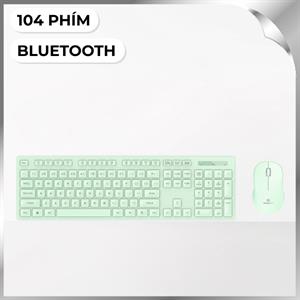 Bộ Bàn Phím Chuột Bluetooth MicroPack KM-237W - Xanh