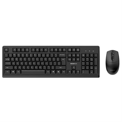 Bộ Bàn Phím Chuột Không Dây MicroPack KM-205W Màu Đen