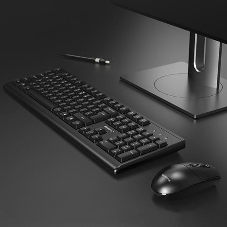 Bộ Bàn Phím Chuột Không Dây MicroPack KM-205W Màu Đen