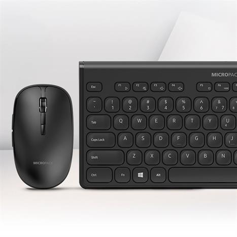 Bộ Bàn Phím Chuột Không Dây MicroPack KM-228W Màu Đen
