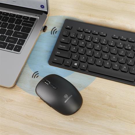 Bộ Bàn Phím Chuột Không Dây MicroPack KM-228W Màu Đen