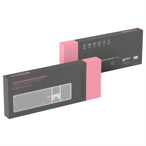 Bàn Phím Bluetooth MicroPack K-310W - Xám Màu Xám