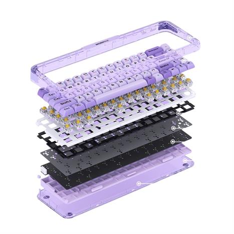 Bàn Phím Cơ Bluetooth MicroPack K-168WM - Tím Màu Tím