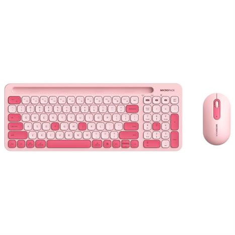 Bàn Phím Bluetooth MicroPack KM-238W - Hồng Màu Đỏ đô