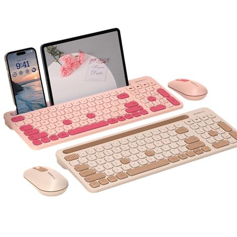 Bàn Phím Bluetooth MicroPack KM-238W - Hồng Màu Đỏ đô