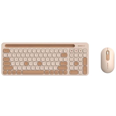 Bàn Phím Bluetooth MicroPack KM-238W - Kem Màu Màu be