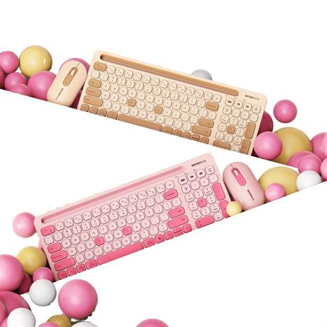 Bàn Phím Bluetooth MicroPack KM-238W - Kem Màu Màu be