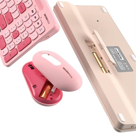 Bàn Phím Bluetooth MicroPack KM-238W - Kem Màu Màu be