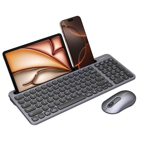 Bàn Phím Bluetooth MicroPack KM-238W - Xám Màu Xám