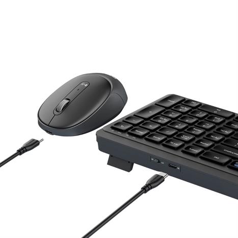 Bộ Bàn Phím Chuột Bluetooth MicroPack KM-268W - Đen Màu Đen