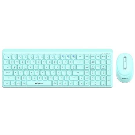 Bộ Bàn Phím Chuột Bluetooth MicroPack KM-268W - Xanh Lá Màu Xanh lá
