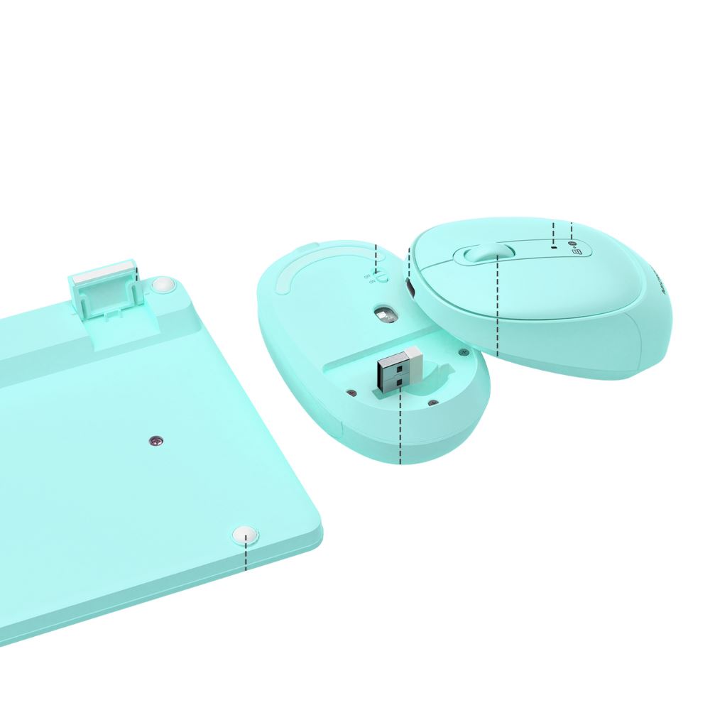 Bộ Bàn Phím Chuột Bluetooth MicroPack KM-268W - Xanh Lá Màu Xanh lá