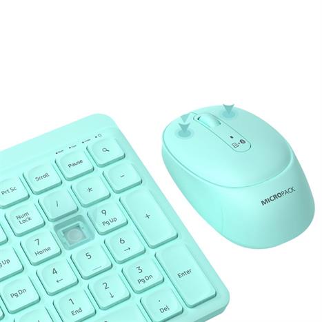 Bộ Bàn Phím Chuột Bluetooth MicroPack KM-268W - Xanh Lá Màu Xanh lá