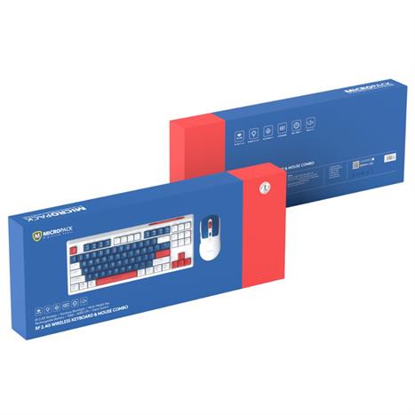 Bộ Bàn Phím Chuột Không Dây MicroPack KM-269W - Xanh Dương Màu Xanh Navy