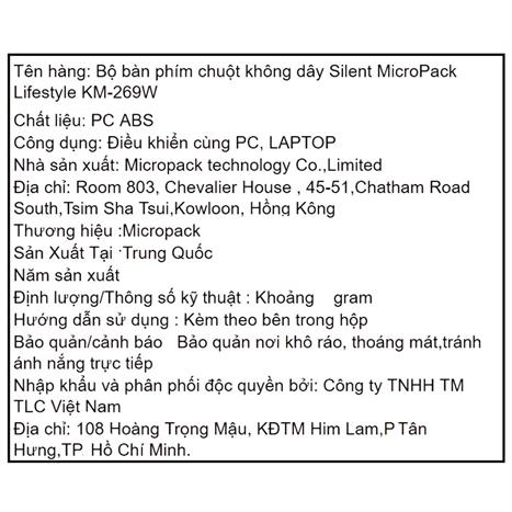 Bộ Bàn Phím Chuột Không Dây MicroPack KM-269W - Đỏ Màu Đỏ