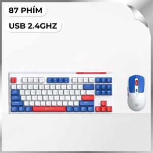 Bộ Bàn Phím Chuột Không Dây MicroPack KM-269W - Đỏ