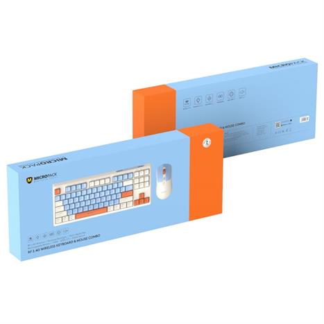 Bộ Bàn Phím Chuột Không Dây MicroPack KM-269W - Xanh Da Trời Màu Xanh Dương