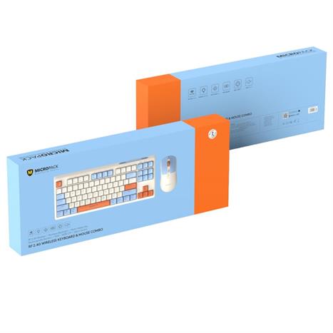 Bộ Bàn Phím Chuột Không Dây MicroPack KM-269W - Cam Màu Cam
