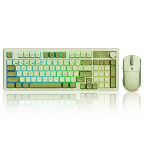 Bộ Bàn Phím Chuột Bluetooth MicroPack KM-270W - Xanh Lá Màu Xanh lá