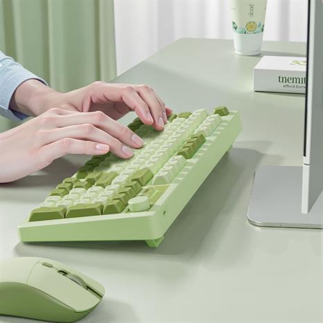 Bộ Bàn Phím Chuột Bluetooth MicroPack KM-270W - Xanh Lá Màu Xanh lá