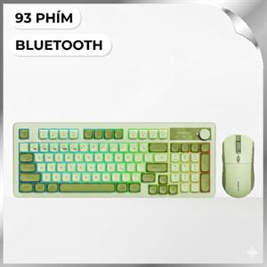 Bộ Bàn Phím Chuột Bluetooth MicroPack KM-270W - Xanh Lá