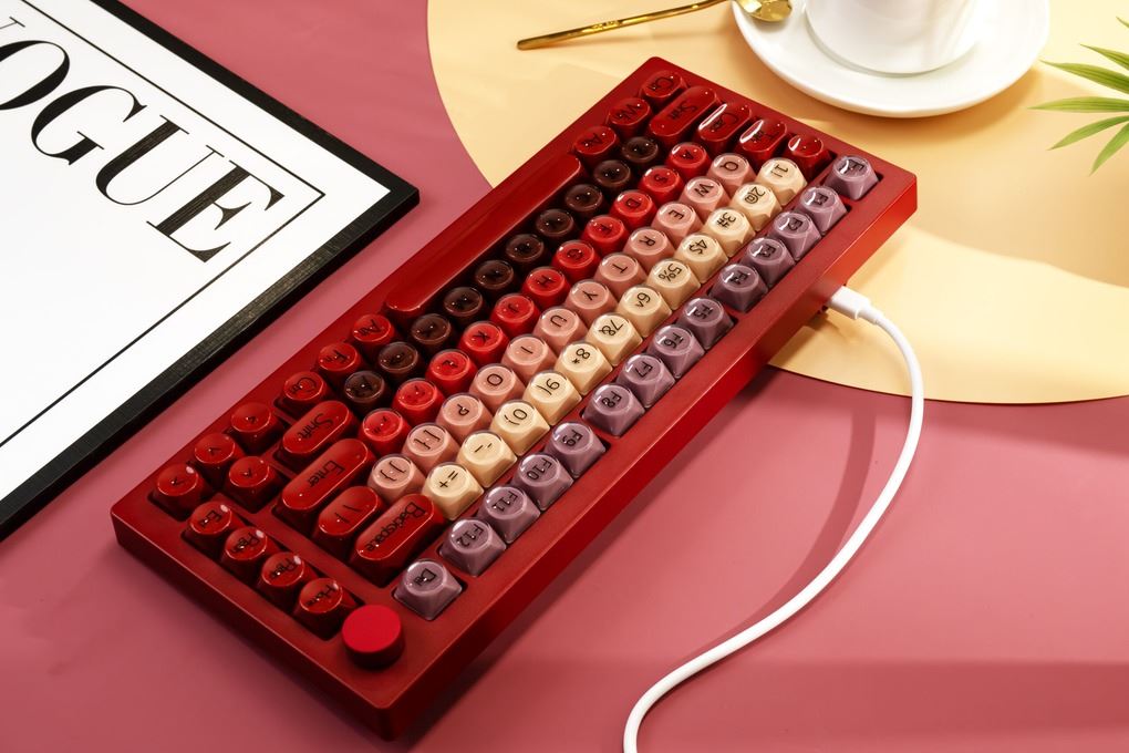 Bàn Phím Cơ Có Dây Gaming Veekos K75 Veekos K75 Màu Hồng