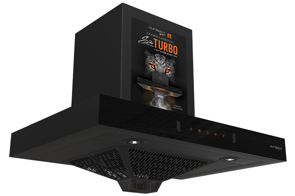 Máy hút mùi áp tường Junger Leopard HRJ-702L Màu Đen - Bạc